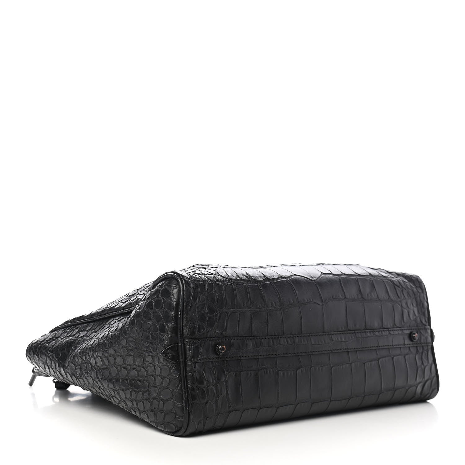 3.1 Phillip Lim Crocodile Embossed Large Ryder Satchel Black 4 of 8