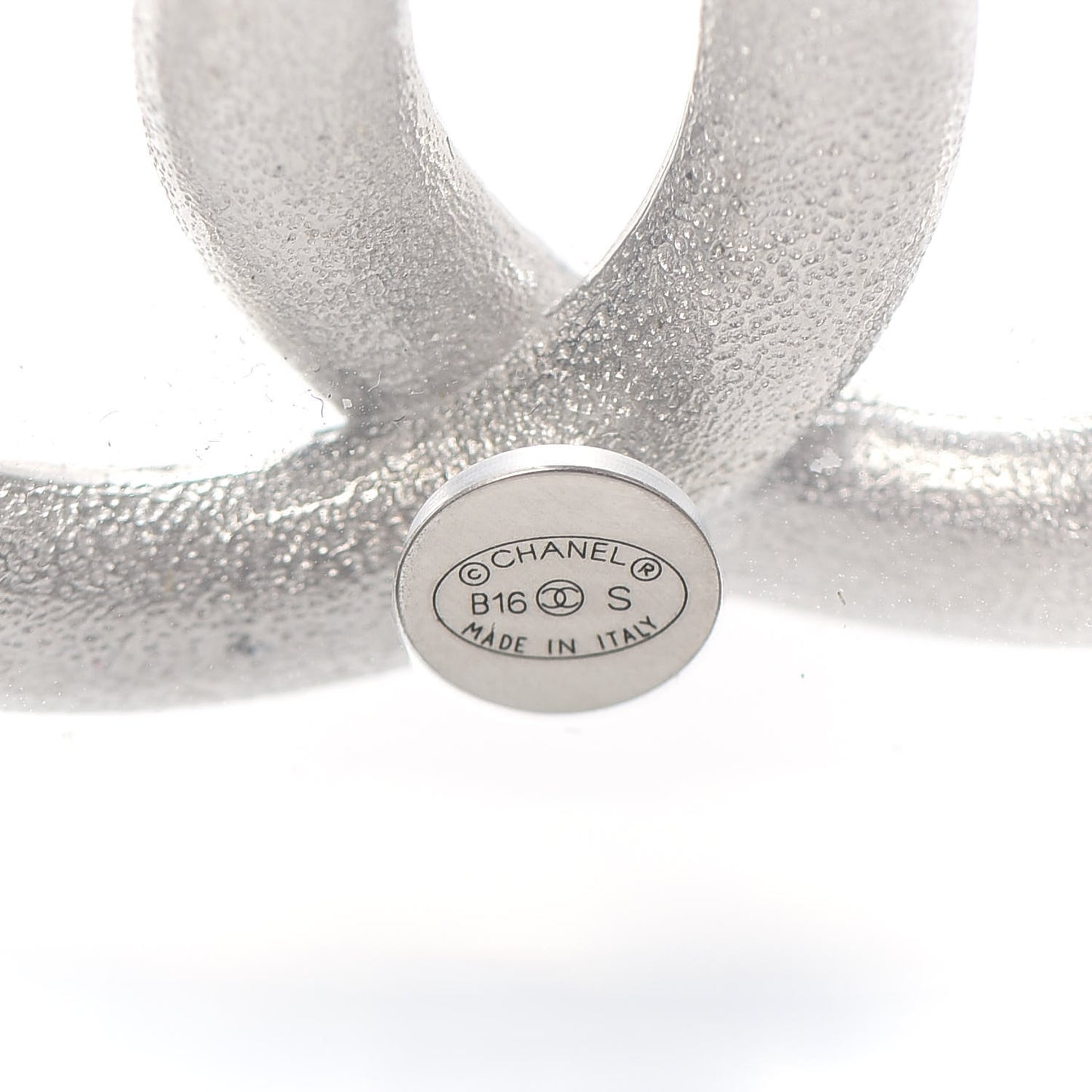 Lucite Baguette Crystal CC Cuff Transparent Silver