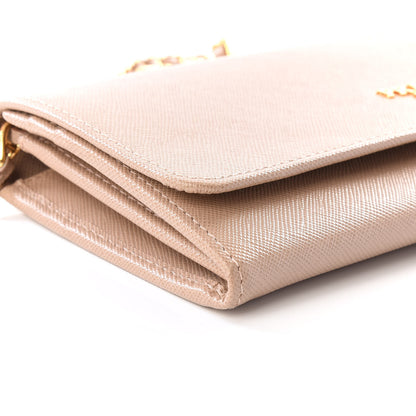 Prada Saffiano Metal Oro Chain Wallet Cammeo 5 of 9