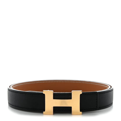 Hermes Swift Epsom 24mm Mini Constance H Belt 90 36 Black Gold 1 of 6