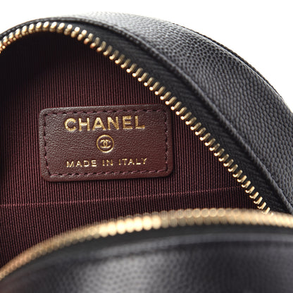 Chanel Caviar Quilted Round Clutch With Chain Black 6 of 10