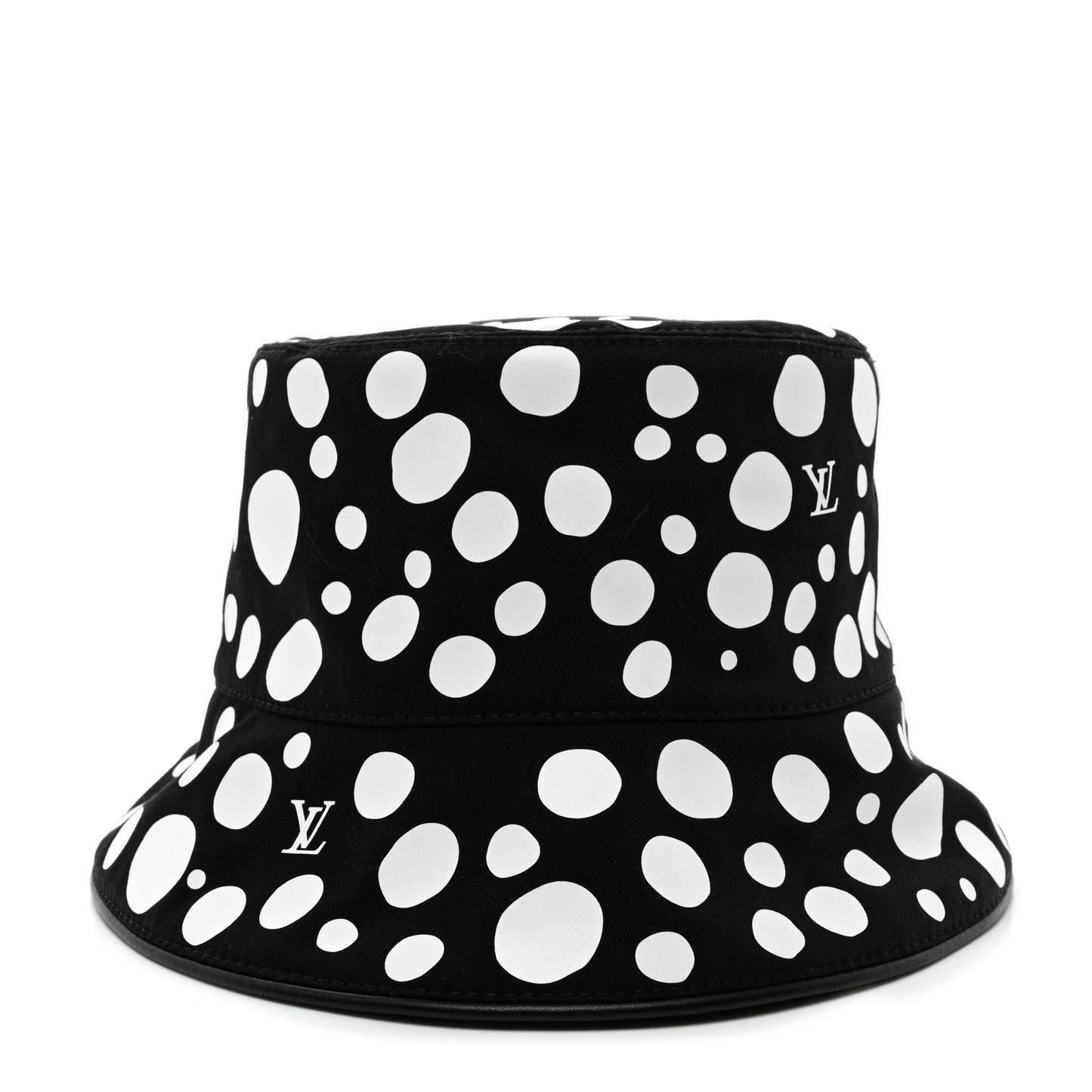 LV x YK Monogram Dots Reversible Bucket Hat S Black White