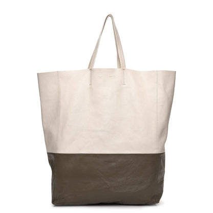 Celine Smooth Lambskin Vertical Bi-Cabas White Grey 1 of 14