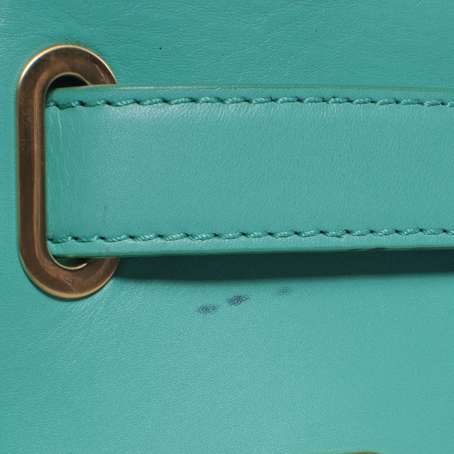 Leather Torquay Flap Bag Turquoise