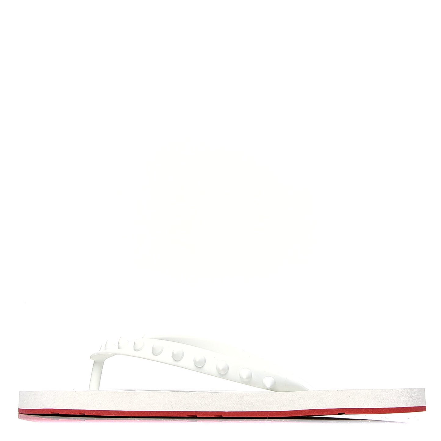 Rubber Spike Loubi Donna Flip Flop 39 White