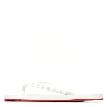 Christian Louboutin Rubber Spike Loubi Donna Flip Flop 39 White 1 of 4