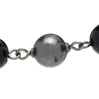 Chanel Ruthenium Pearl Beaded CC Long Necklace Black 7 of 7