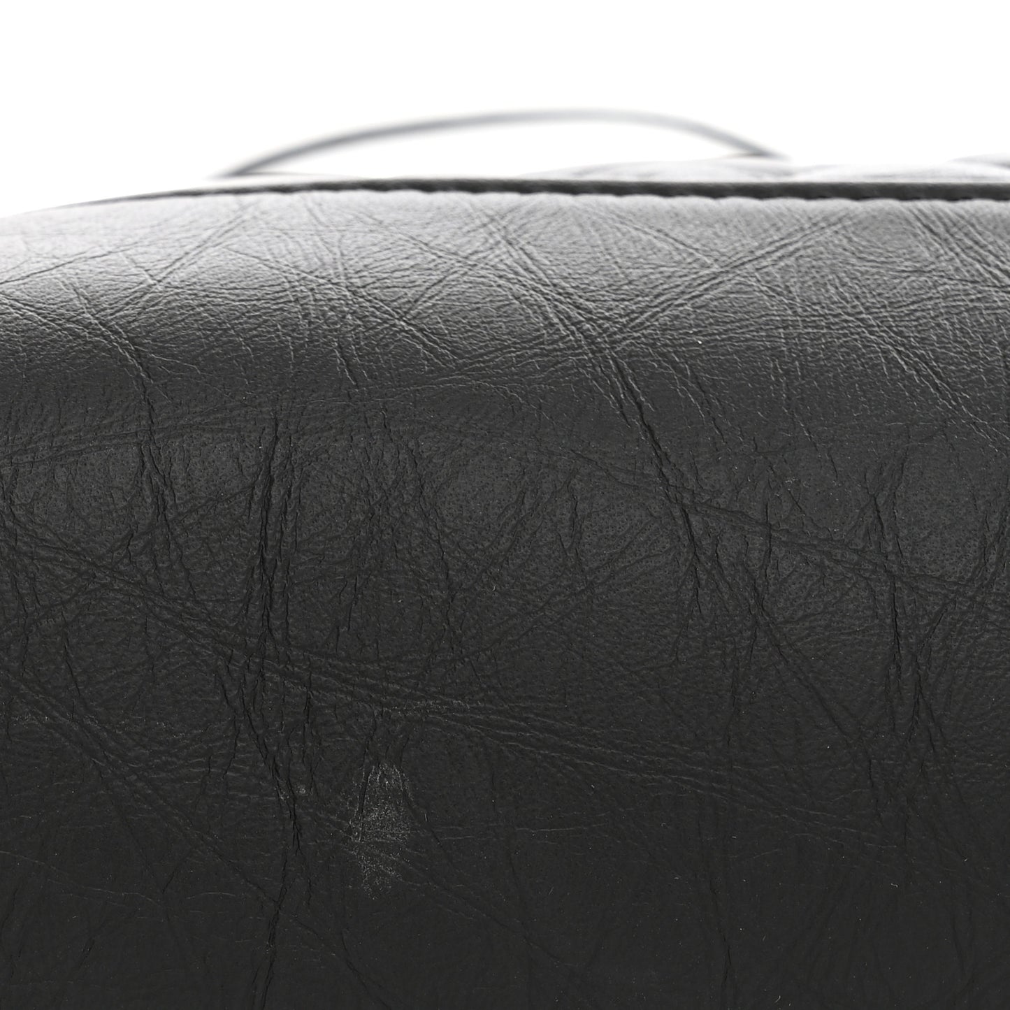 Aged Calfskin Quilted Mini 31 Shopping Bag Black