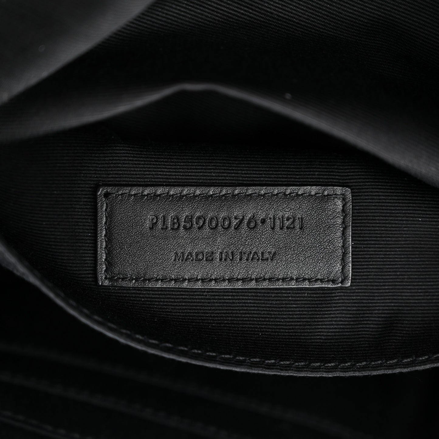 Calfskin Crocodile Embossed Monogram Belt Bag Black