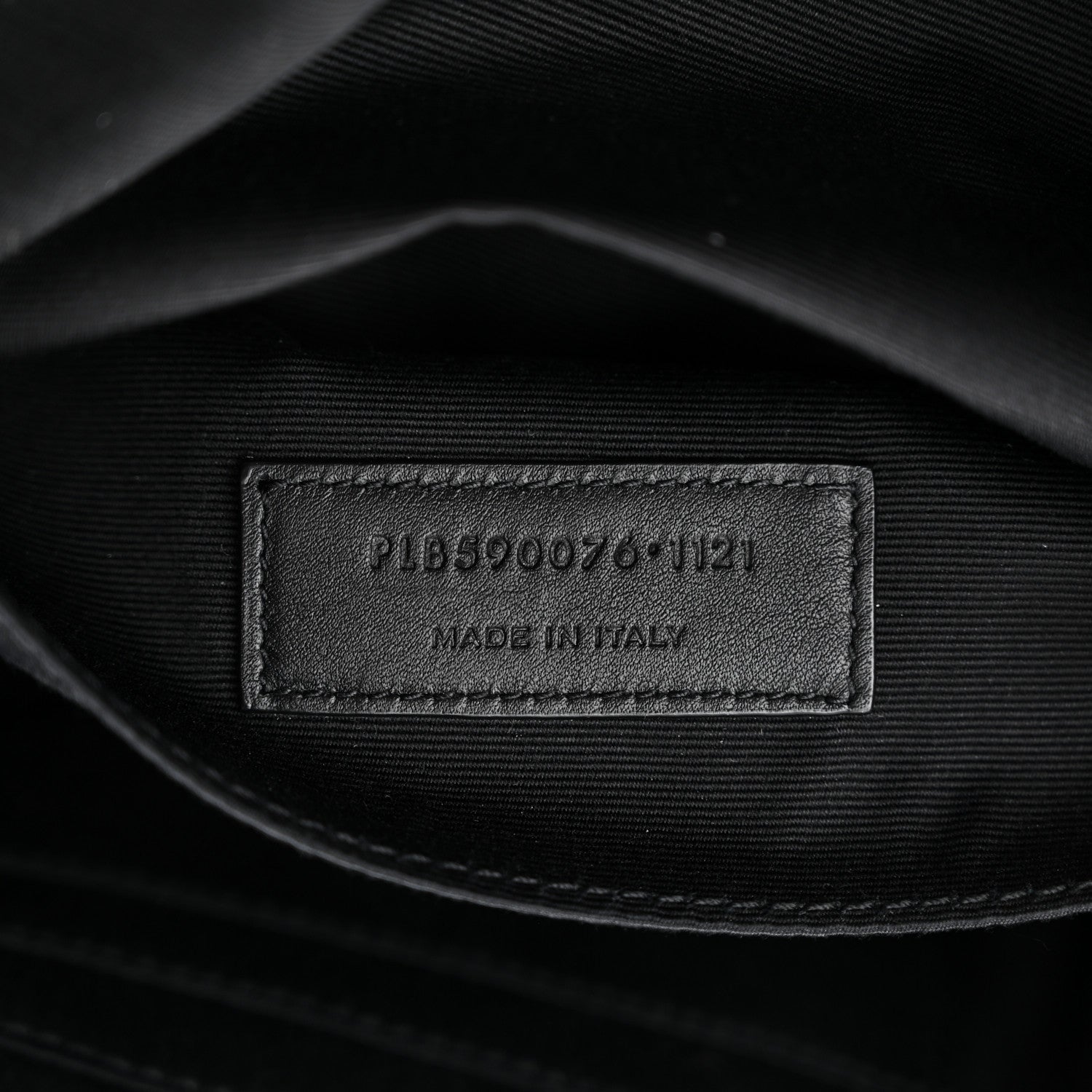 Saint Laurent Calfskin Crocodile Embossed Monogram Belt Bag Black 7 of 10