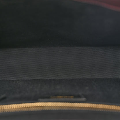 Saint Laurent Grain De Poudre Matelasse Chevron Large Monogram Satchel Rouge Legion 5 of 13