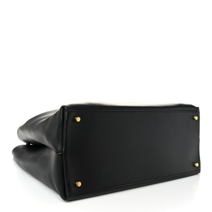 Bottega Veneta Silky Calfskin Large Andiamo Shoulder Bag Black 4 of 9