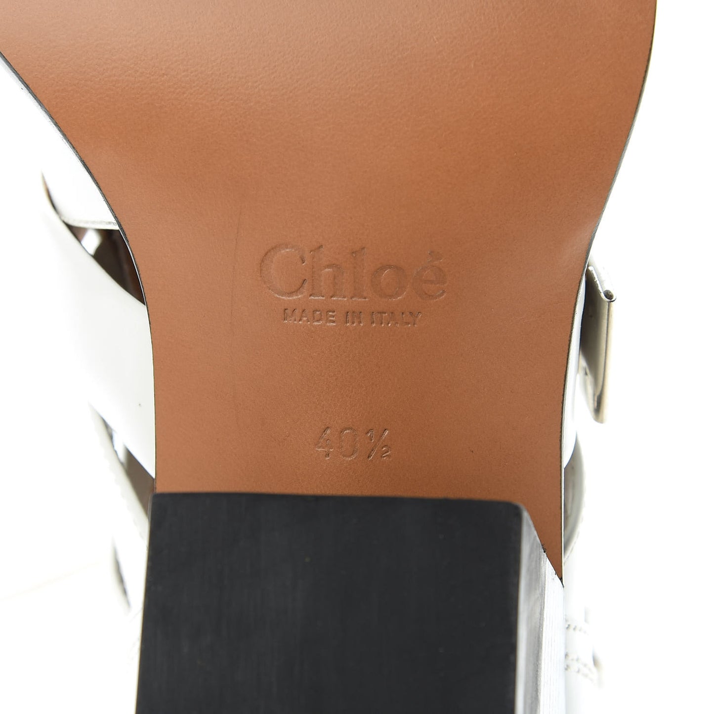 Shiny Calfskin Rylee Boots 40.5 White
