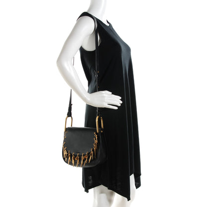 Chloe Calfskin Small Charm Hudson Shoulder Bag Black 2 of 7