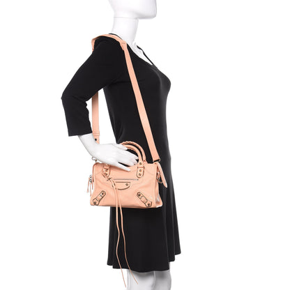 Balenciaga Chevre Gold Metallic Edge Hardware Mini City Rose Peach 2 of 9