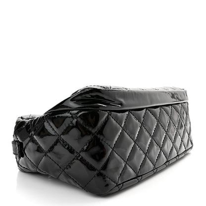 Chanel Patent Quilted Bowler Bag Black 4 of 10