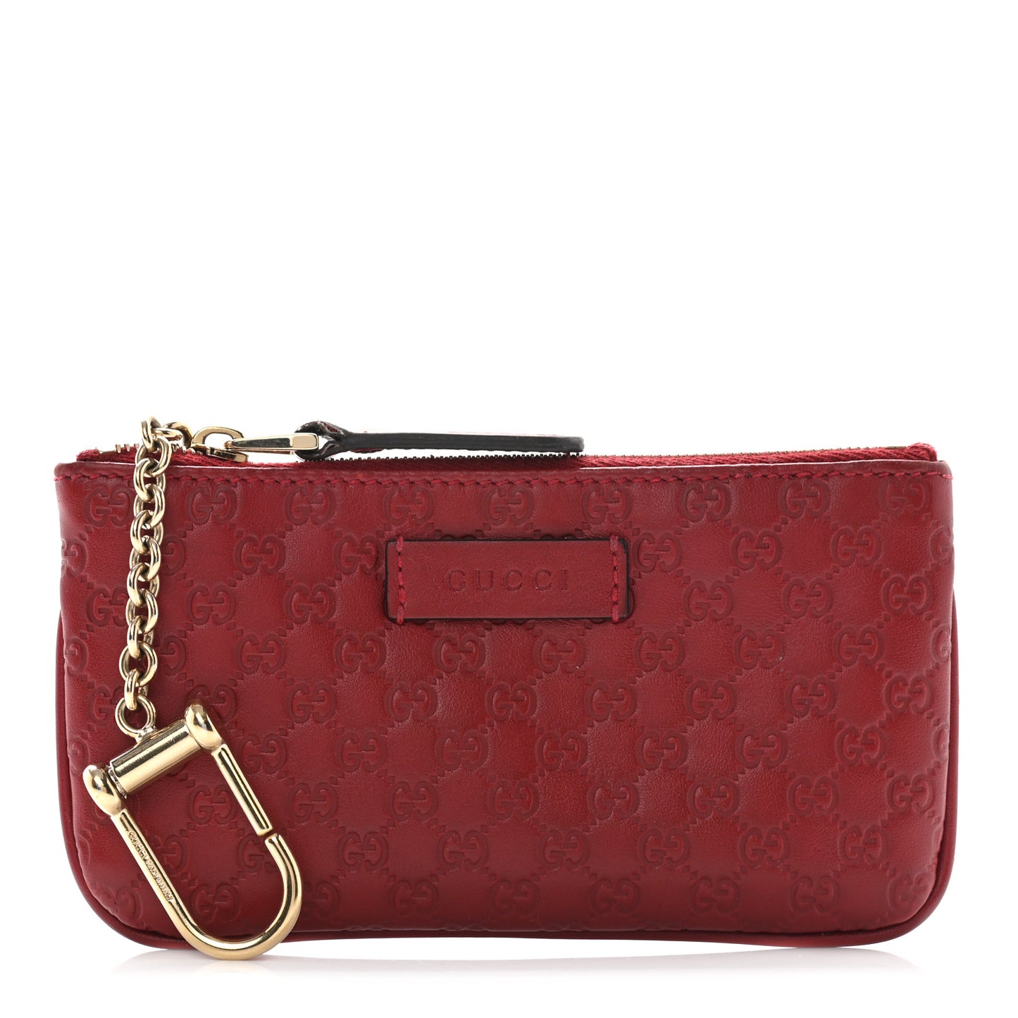 Microguccissima Key Ring Coin Case Hibiscus Red