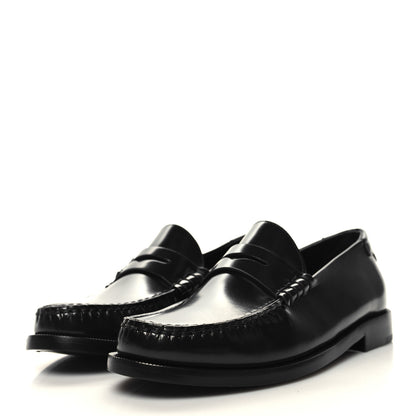 Saint Laurent Calfskin Penny Loafers 37 Black 3 of 8
