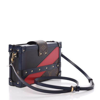 Louis Vuitton Monogram Malletage Print Petite Malle Marine Rouge 3 of 9