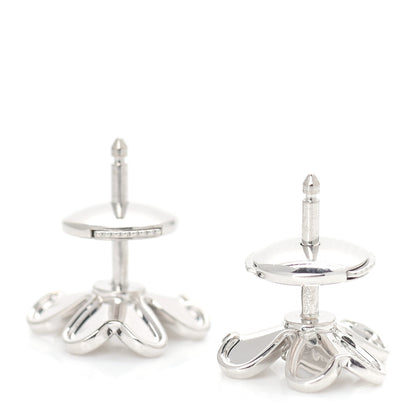 Van Cleef & Arpels 18K White Gold Diamond Mini Frivole Earrings 3 of 4
