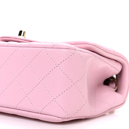 Chanel Lambskin Quilted Mini Rectangular Flap Light Pink 10 of 11