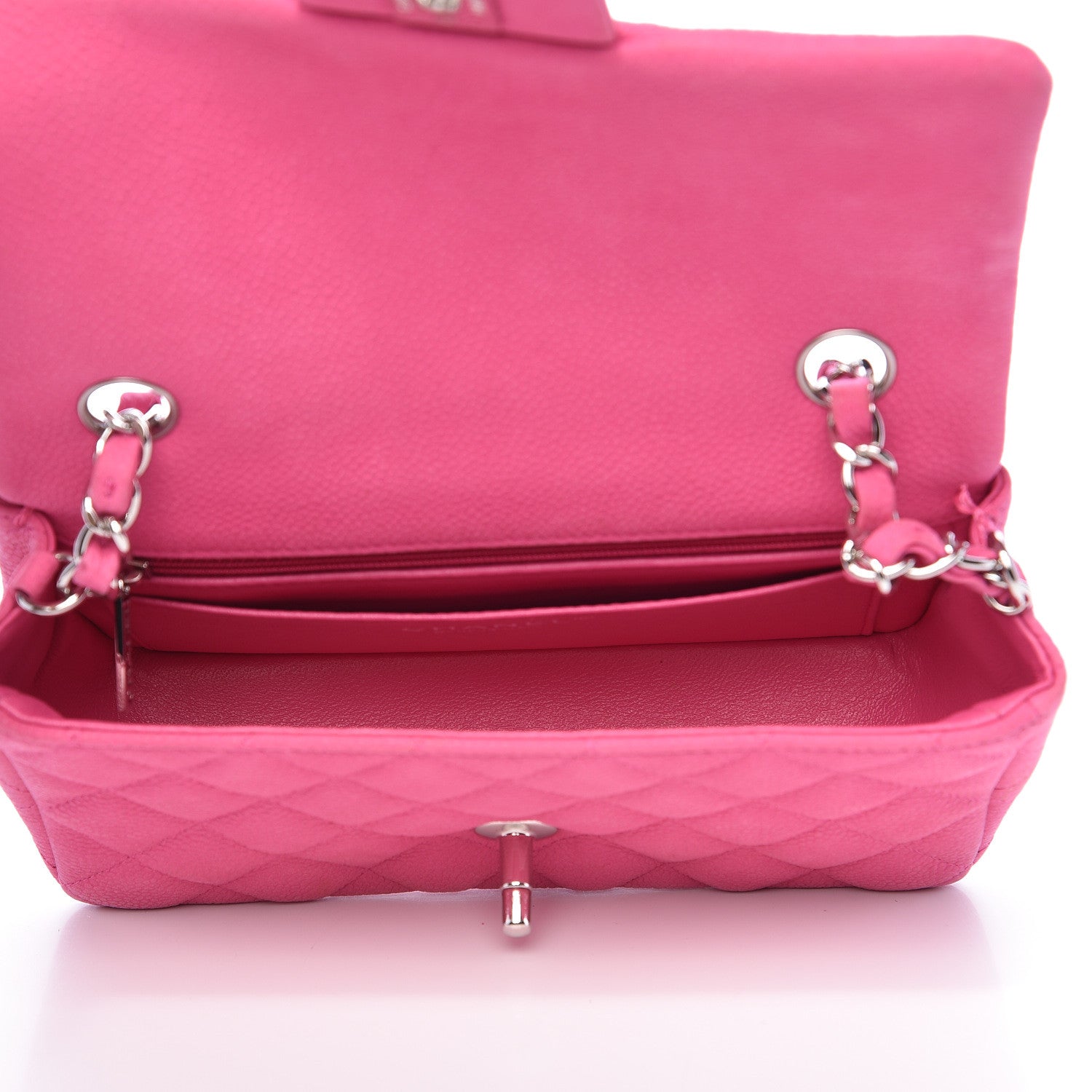 Chanel Iridescent Caviar Quilted Mini Rectangular Flap Pink 5 of 15