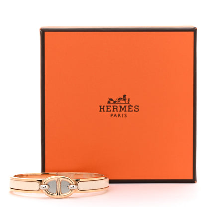Hermes Enamel Mini Farandole Clic Chaine d'Ancre Bracelet PM Creme 5 of 5