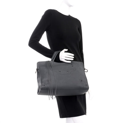 Balenciaga Veau Soyeux Perforated Blackout Hardware City Gris Fossile 3 of 8