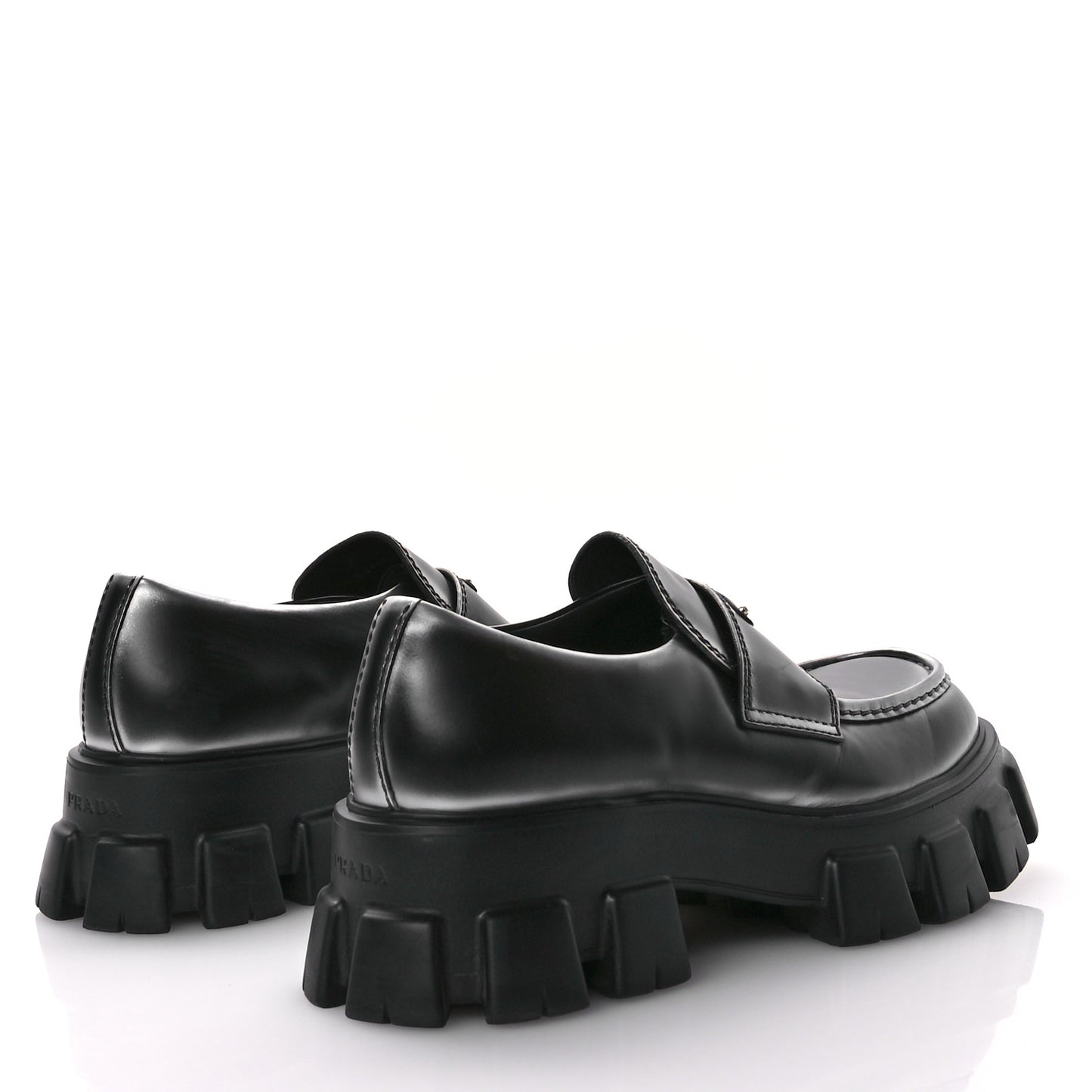 Spazzolato Rois Metal Triangle Logo Mens Monolith 60mm Loafers 11 Black Argento