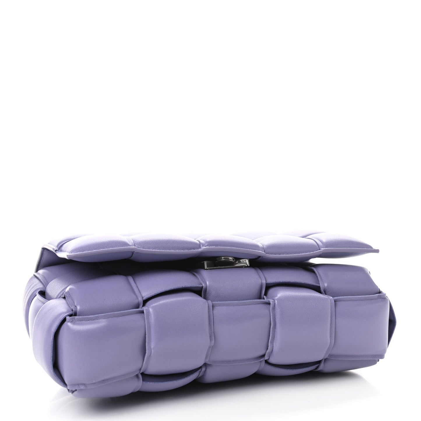 Nappa Maxi Intreccio Padded Cassette Crossbody Bag Lavender
