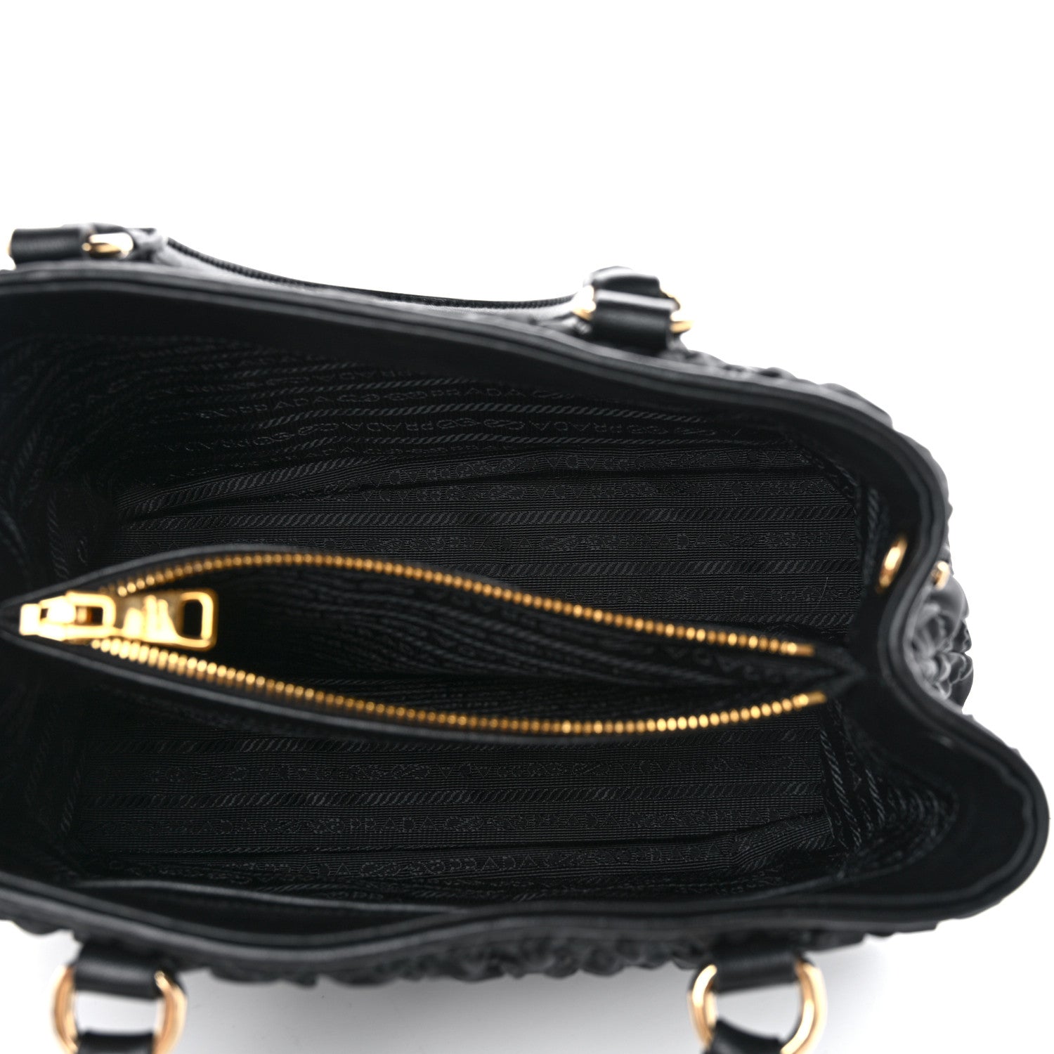 Prada Tessuto Nylon Gaufre Small Tote Black 5 of 9
