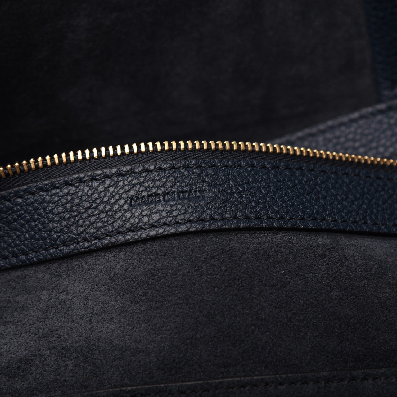 Celine Soft Grained Calfskin Small Belt Cabas Phantom Navy 7 of 9