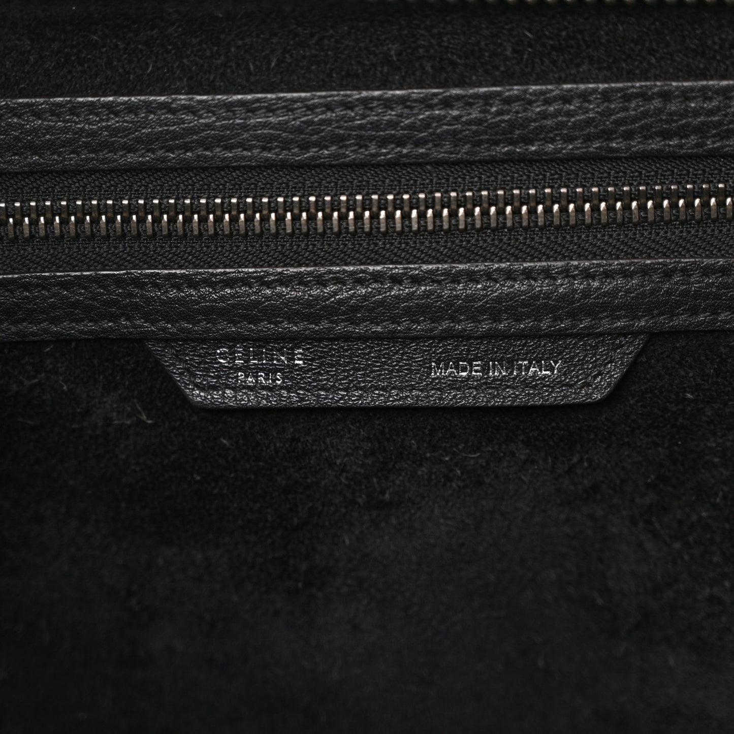 Drummed Calfskin Mini Luggage Black