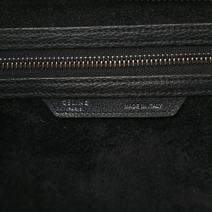 Celine Drummed Calfskin Mini Luggage Black 6 of 19