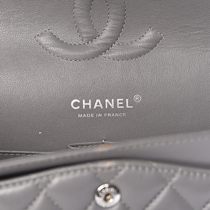 Chanel Lambskin Quilted Medium Double Flap Grey 6 of 21