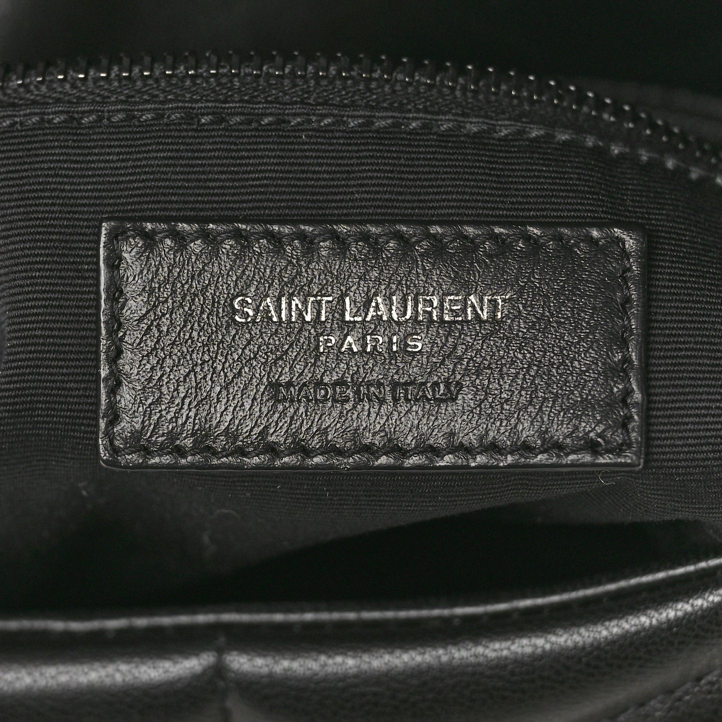 Lambskin Quilted Toy Loulou Puffer Monogram Monochrome Chain Satchel Black