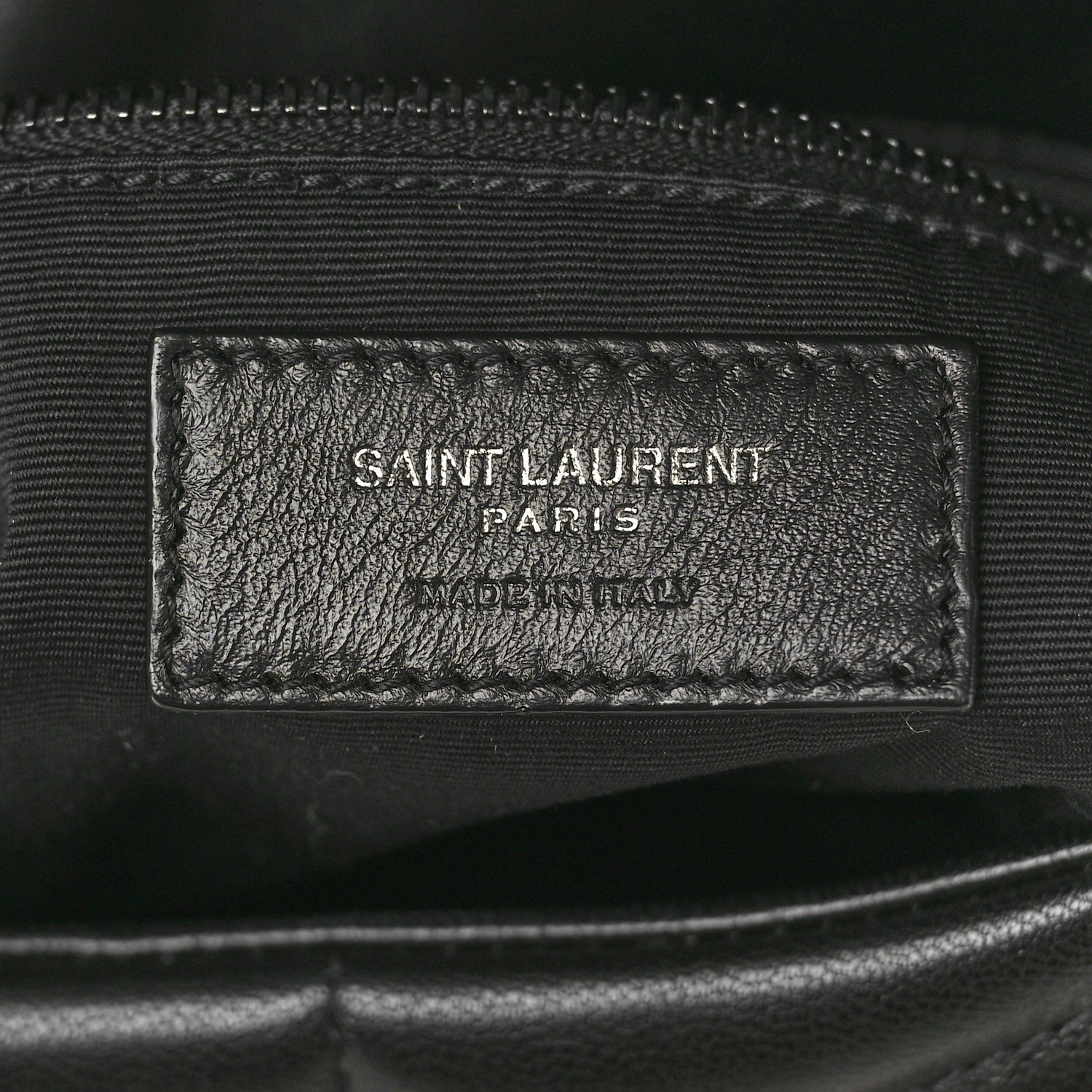 Saint Laurent Lambskin Quilted Toy Loulou Puffer Monogram Monochrome Chain Satchel Black 6 of 13