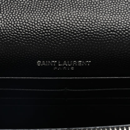 Saint Laurent Grain De Poudre Classic Monogram Kate Tassel Chain Wallet Black 6 of 9