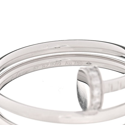 Cartier 18K White Gold Diamond Double Wrap Juste Un Clou Ring 57 8 5 of 6