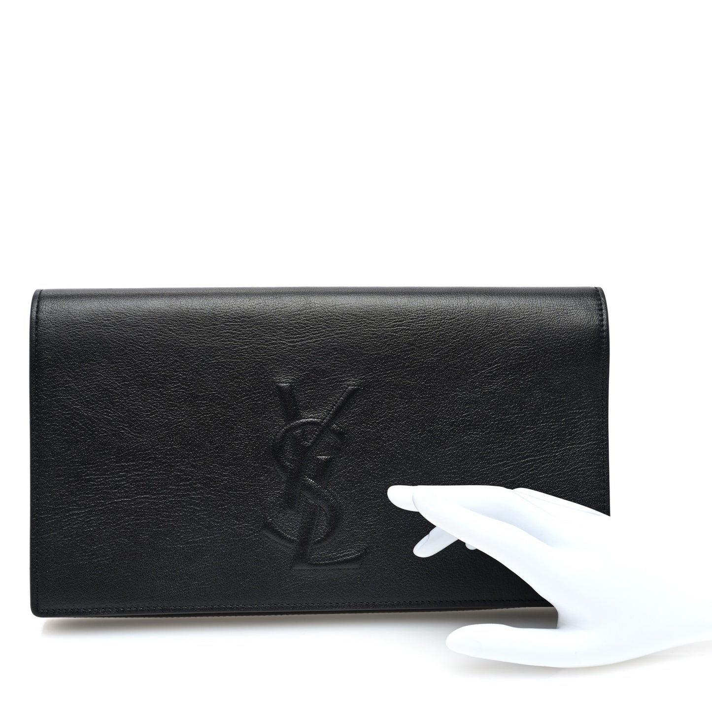 Calfskin Monogram Large Belle De Jour Clutch Black