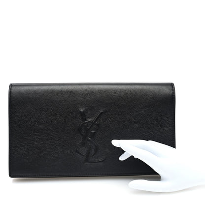 Saint Laurent Calfskin Monogram Large Belle De Jour Clutch Black 2 of 9