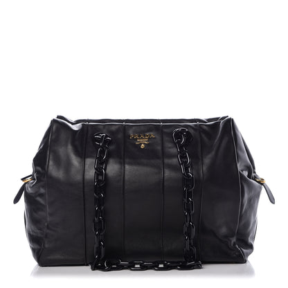 Prada Soft Calf Shoulder Bag Black 1 of 9