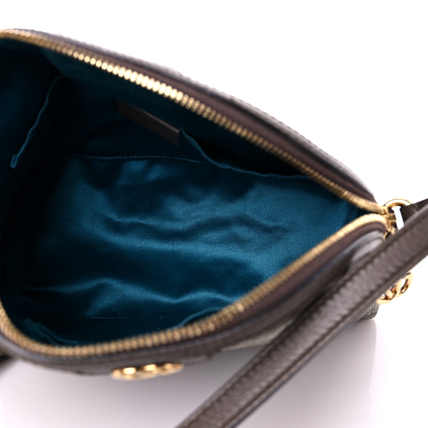 GG Supreme Monogram Textured Dollar Calfskin Web Small Ophidia Dome Shoulder Bag Beige Ebony New Acero