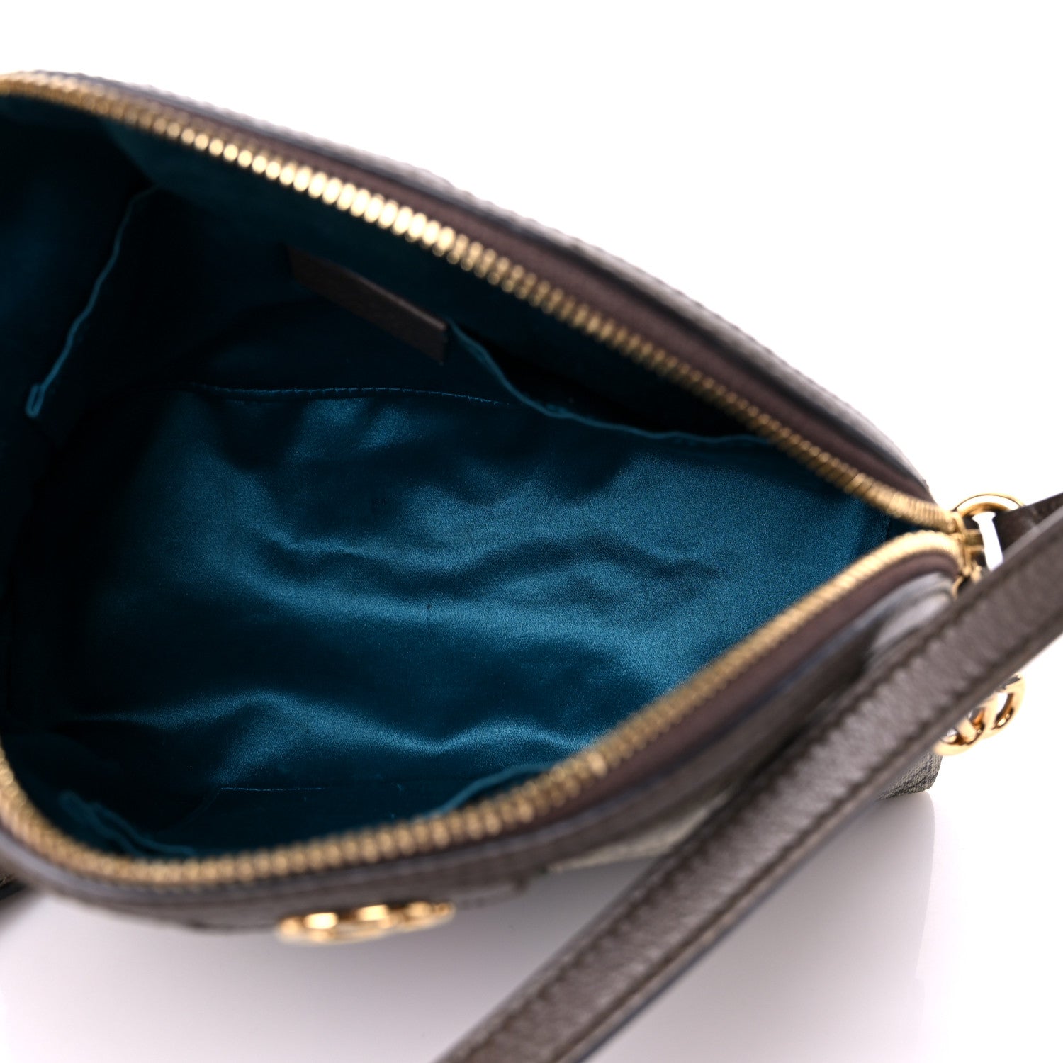 Gucci GG Supreme Monogram Textured Dollar Calfskin Web Small Ophidia Dome Shoulder Bag Beige Ebony New Acero 5 of 16