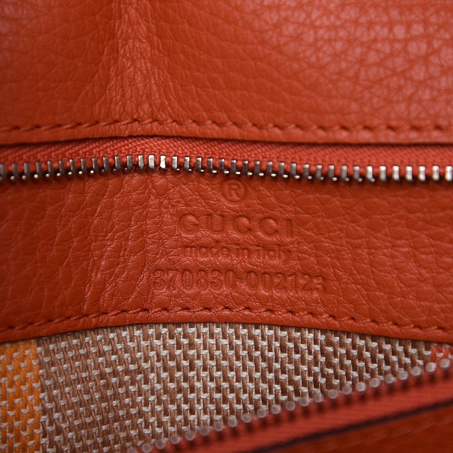 Gucci Cellarius Calfskin Large Bamboo Daily Top Handle Bag New Dark Orange 7 of 10