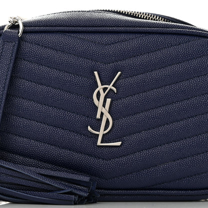 Saint Laurent Grain De Poudre Matelasse Monogram Mini Lou Camera Bag Azure Blue 8 of 10