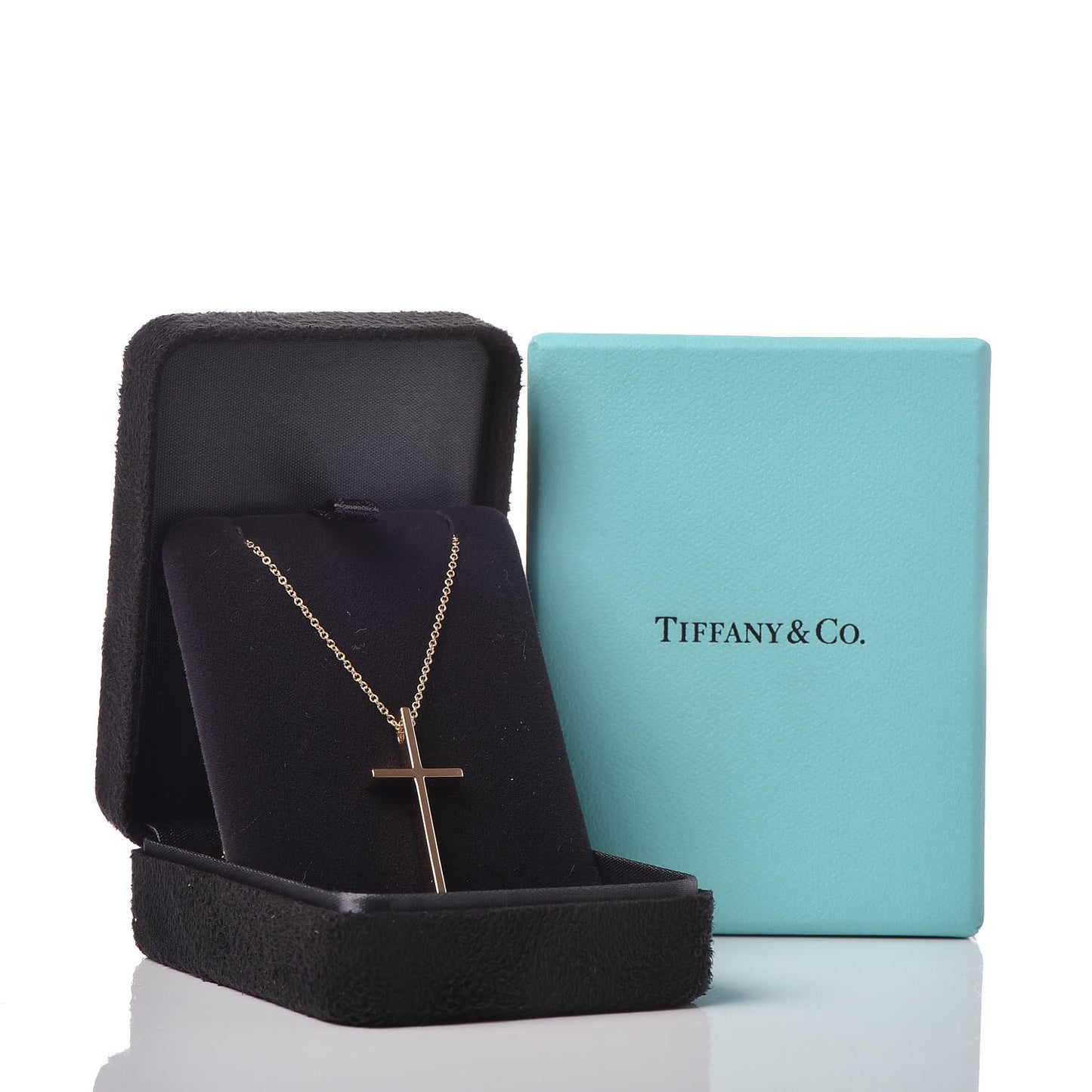 18K Rose Gold Metro Cross Pendant Necklace