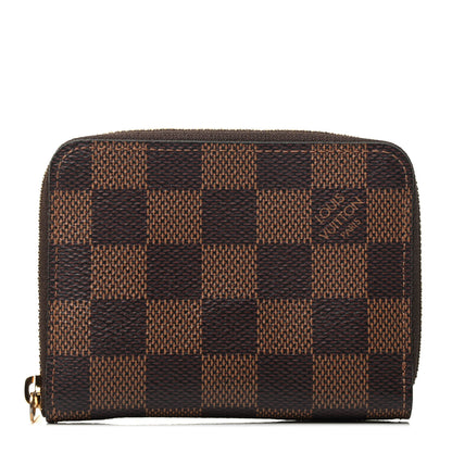 Louis Vuitton Damier Ebene Zippy Coin Purse Rose Ballerine 1 of 3