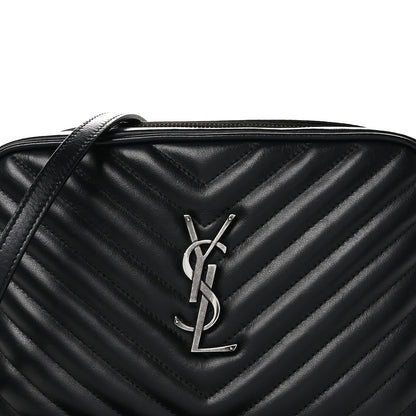 Saint Laurent Calfskin Matelasse Monogram Lou Camera Bag Black 8 of 10