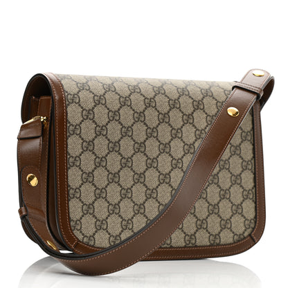 Gucci GG Supreme Monogram Horsebit 1955 Shoulder Bag Beige Brown Sugar 3 of 10